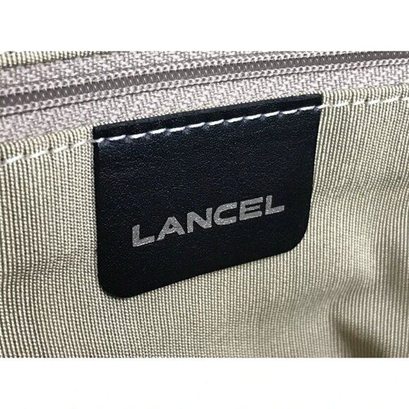 Lancel Women Black Inner Zip Pocket Adjustable Double Handles Tote Bag‎ - Picture 10 of 10